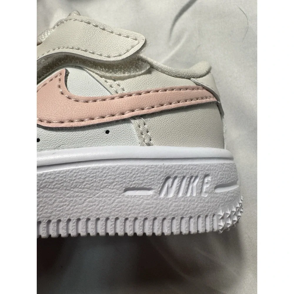 Toddler's Nike Force 1 Low Easyon Phantom/Echo Pink-Summit White (FN0236 006) 5c